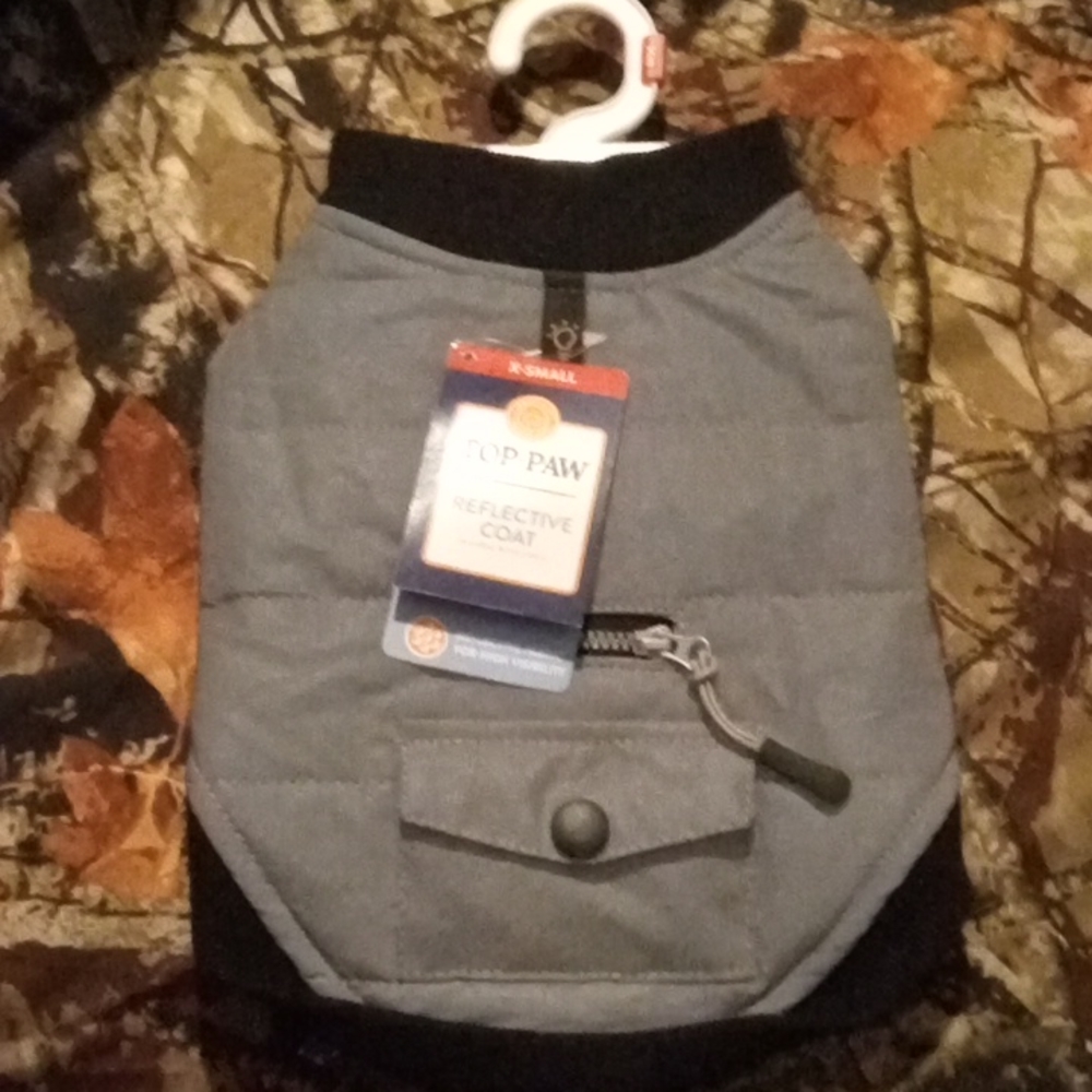 XS Top Paw Grey Dog Vest